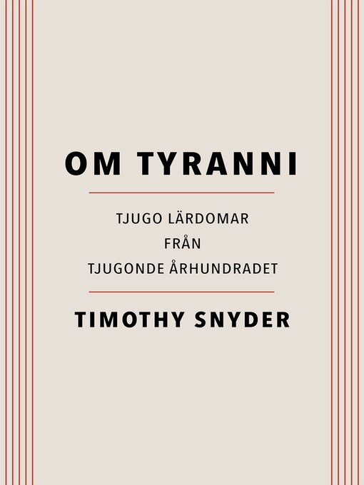 Title details for Om tyranni by Timothy Snyder - Available